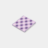 Paarse plaid post-it post-it® notes (Schuin)