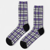 Paarse Plaid Sokken met Naam HAMbWG (Links)