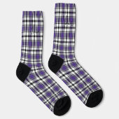 Paarse Plaid Sokken met Naam HAMbWG (Rechts)