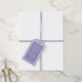 Paarse Plaid Sudderpot Kit Cadeaulabel (Met Touw)
