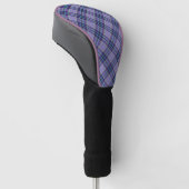 Paarse Plaid Tartan 1 diagonaal Golfheadcover (Schuin)
