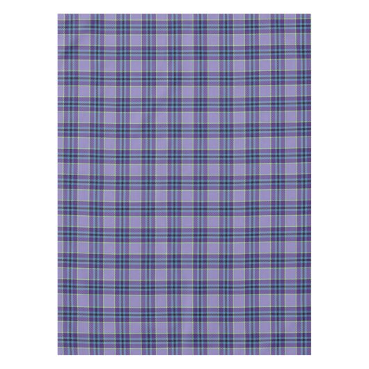Paarse Plaid Tartan 1 in de kleuren Lavendel en Bl Tafelkleed (Voorkant)
