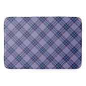 Paarse Plaid Tartan 1 in Lavendel & Blauwe Diagona Badmat (Voorkant)