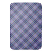 Paarse Plaid Tartan 1 in Lavendel & Blauwe Diagona Badmat (Voorkant Verticaal)