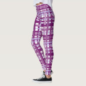 Paarse Plaid Yoga Broek Leggings (Links)
