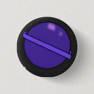 Paarse Planeet Badge Ronde Button 3,2 Cm