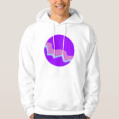 Paarse Planet Mannen Hoodie (Voorkant)