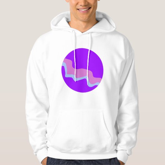 Paarse Planet Mannen Hoodie (Voorkant)
