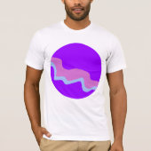 Paarse Planet Mannen T-shirt (Voorkant)