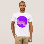 Paarse Planet Mannen T-shirt (Voorkant volledig)