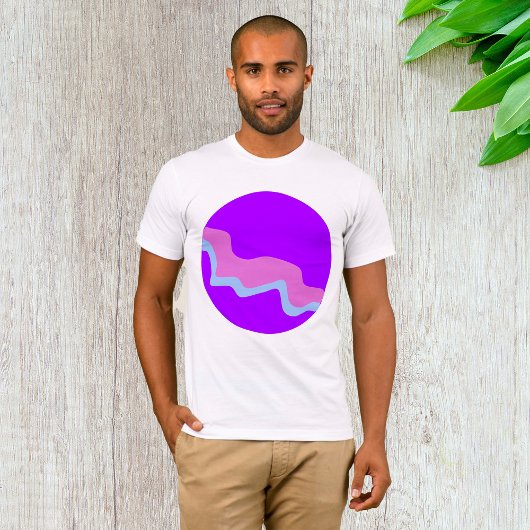 Paarse Planet Mannen T-shirt