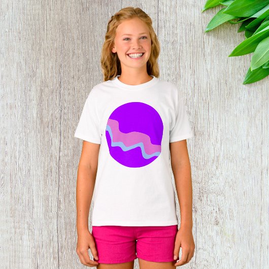 Paarse Planet Meisjes T-shirt