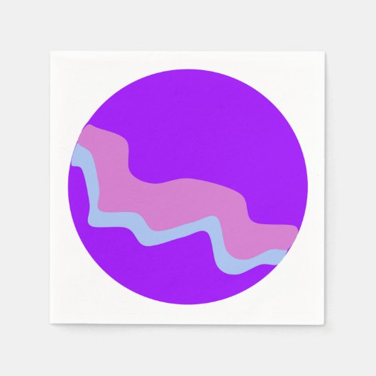 Paarse Planet Papieren servetten (Voorkant)