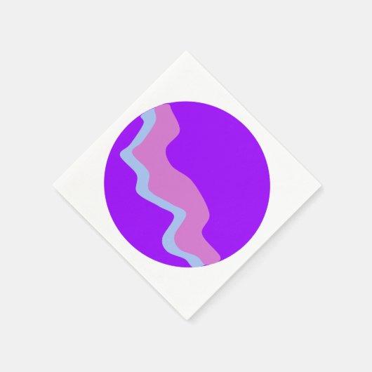 Paarse Planet Papieren servetten (Hoek)