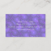 Paarse planeten en blikjes - koel visitekaartje (Achterkant)