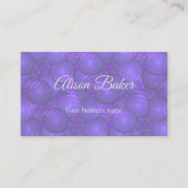 Paarse planeten en blikjes - koel visitekaartje (Voorkant)