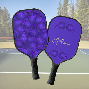 Paarse planeten en bliksem, op maat pickleball paddle