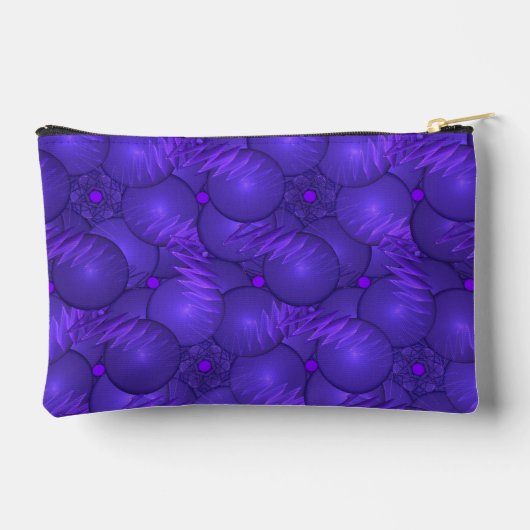 Paarse planeten, modern fractaal patroon, op maat etui (Achterkant)