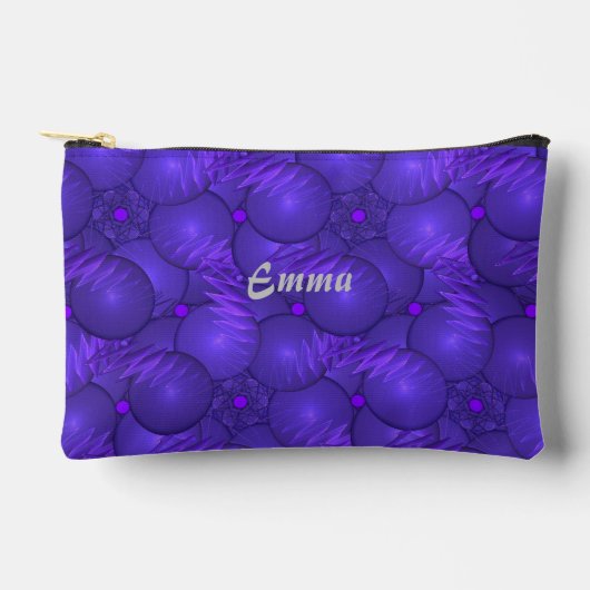 Paarse planeten, modern fractaal patroon, op maat etui (Voorkant)
