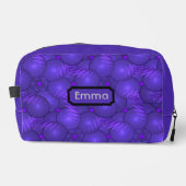 Paarse planeten, modern fractaal patroon, op maat toilettasje (Voorkant)