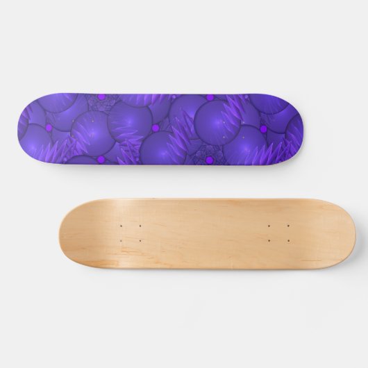 Paarse planeten, modern fractale patroon persoonlijk skateboard (Horizontaal)