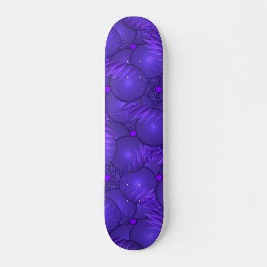 Paarse planeten, modern fractale patroon persoonlijk skateboard (Voorkant)