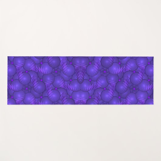 Paarse planeten, modern fractale patroon yogamat (Voorkant (horizontaal))