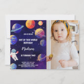 Paarse planten Galaxy-uitvindingen met foto Kaart (Voorkant)