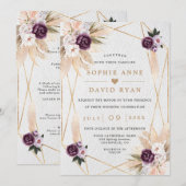 Paarse plateau's gaan in één keer door kaart (Voorkant / Achterkant)