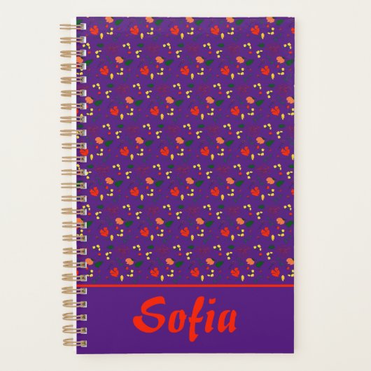 Paarse platenmaanplant voor papaverpapaver planner (Voorkant)