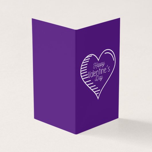 Paarse Platonische Valentijn Notecard 25 pk Kaart (Buitenkant)