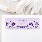 Paarse platte decoratieve aangifte etiket (Insitu)