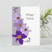 Paarse platte Kaart van Floral Pasen (Staand voorkant)