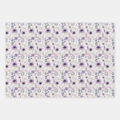 Paarse platte vellen vellen papier van Floral, ree (Voorkant 2)