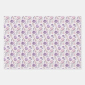 Paarse platte vellen vellen papier van Floral, ree (Voorkant)