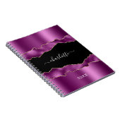 Paarse plattegrond met marmer notitieboek (Rechterzijde)