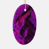 Paarse Pleaser Ovale Versiering Keramisch Ornament (Rechts)