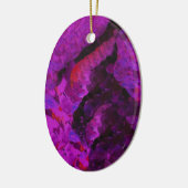 Paarse Pleaser Ovale Versiering Keramisch Ornament (Links)