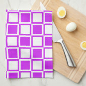Paarse pleinen voor oude modder theedoek (Quarter Fold)