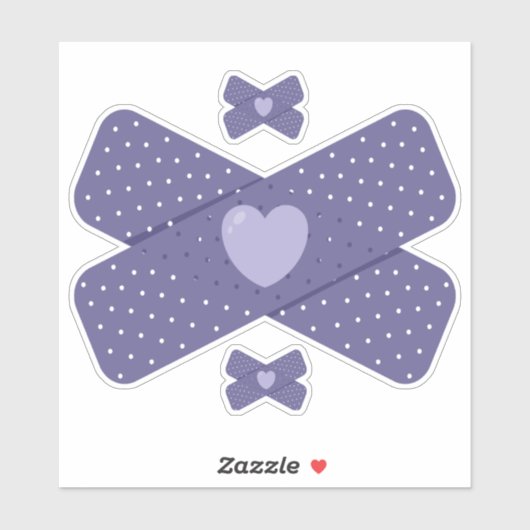 Paarse pleister sticker (Vel)