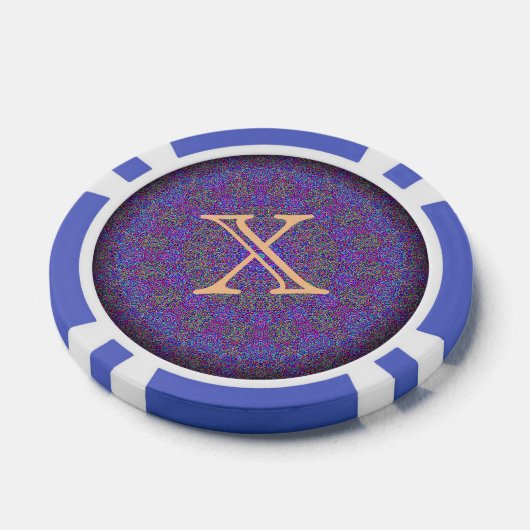 Paarse pluche mandala "x" chip (Enkel)
