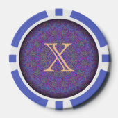 Paarse pluche mandala "x" chip (Voorkant)