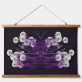 Paarse pluizige paardenbloem Abstract Hangend Wandkleed (Voorkant)