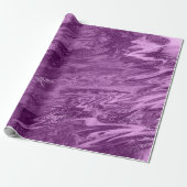 Paarse Plum Amethyst Marble Stone Abstracte Metall Cadeaupapier (Uitgerold)