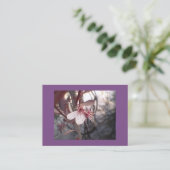 Paarse Plum Bloom Visitekaartje (Staand voorkant)