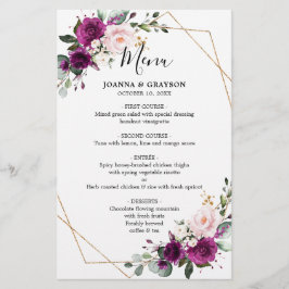 Paarse plum Blush roze roze Geometrische bruiloft