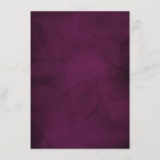 Paarse plum Blush roze roze Geometrische bruiloft  Menu (Achterkant)