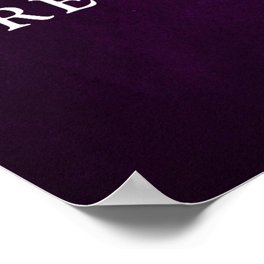 Paarse Plum Boho Proefbruiloft Diners Welkom Poster (Hoek)