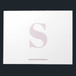 Paarse Plum Dark Berry Monogram Stylish Typewriter Notitieblok<br><div class="desc">Modern Minimal Dark Paars Plum Berry Monogram Stylish Typewriter Notitieblok,  pas het aan met je eigen initiaal monogram en naam.</div>