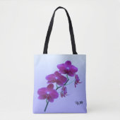Paarse Plum Fantasy Orchids Eigen Schouder Tas (Voorkant)